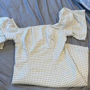 Green and White Gingham Guess dress!